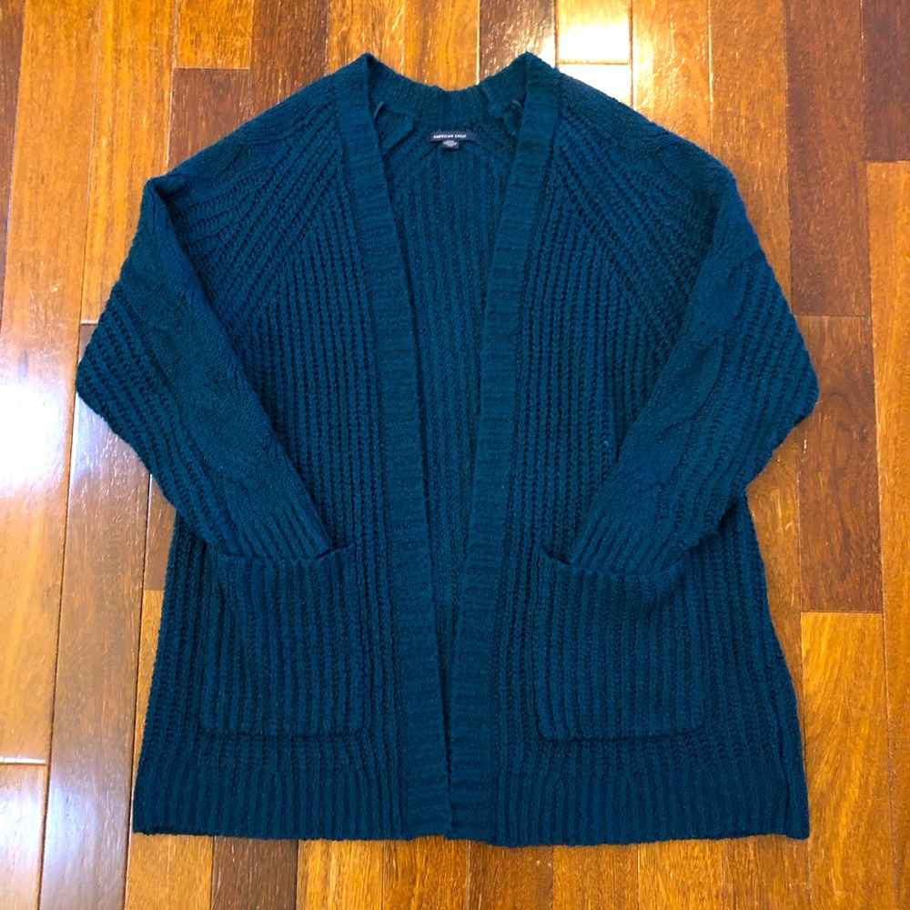 Turquoise American Eagle sweater, medium